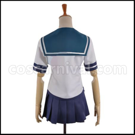 Kantai Collection Fubuki Cosplay Costume coscarnival - Back View