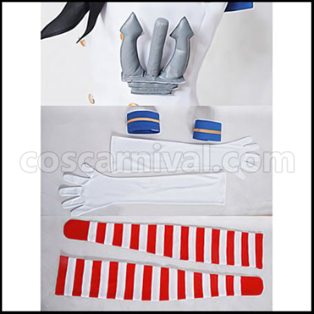 Kantai Collection Ship Girl Shimakaze Cosplay Costume coscarnival - Collar Design