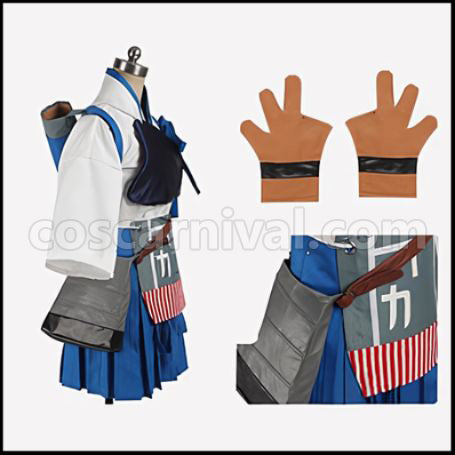Kantai Collection Aircraft Carrier Kaga Cosplay Costume coscarnival - Back View