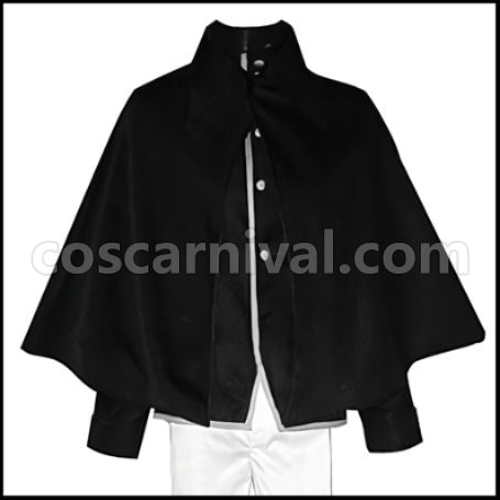 Attack on Titan Wings of Counterattack Online Armin Arlert Strategy Staff Black Coat Cosplay Costume coscarnival - Front View