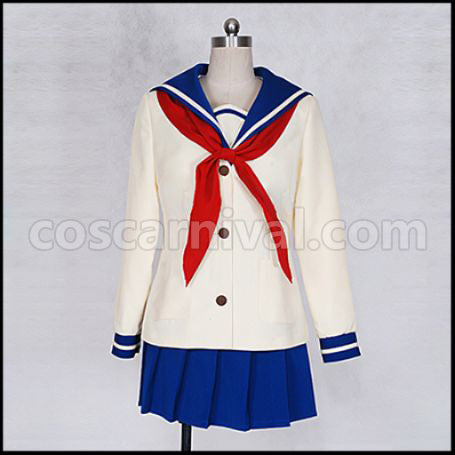 Inari, Konkon, Koi Iroha. Fushimi Inari Sailor Uniform Cosplay Costume coscarnival - Front View