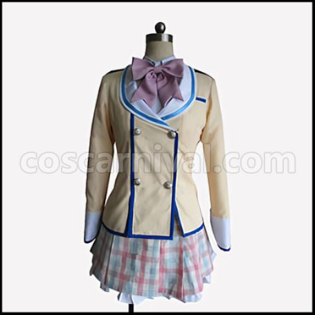 If Her Flag Breaks Akane Mahougasawa Uniform Cosplay Costume coscarnival - Front View