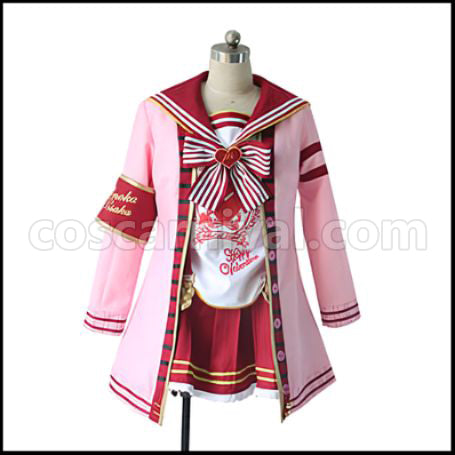 Love Live! Valentine's Edition SR Post-Awakening Honoka Kosaka Cosplay Costume coscarnival - Front View