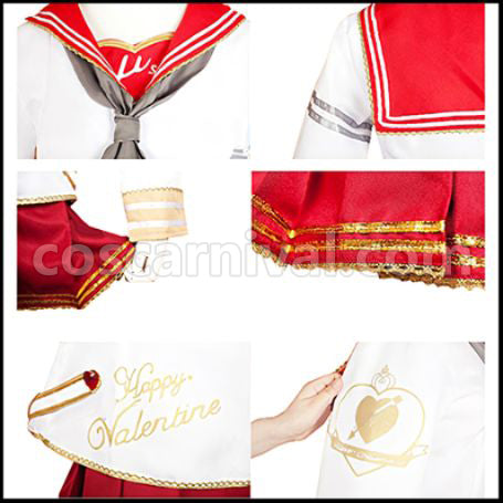 Love Live! SR February Valentine's Edition Pre-Awakening Kotori Minami Cosplay Costume coscarnival - Side Profile