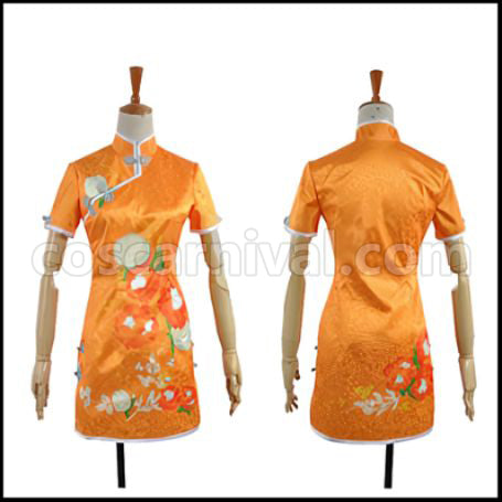 Love Live! SR August China Dress Edition Honoka Kosaka Cosplay Costume coscarnival - Front View