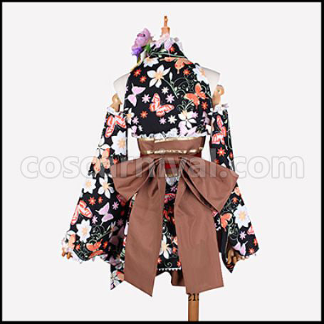 Love Live! Maki Nishikino Summer Festival Cosplay Costume coscarnival - Back View