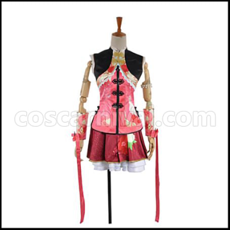 Love Live! UR August China Dress Edition After Awakening Nico Yazawa Cosplay Costume coscarnival - Front View