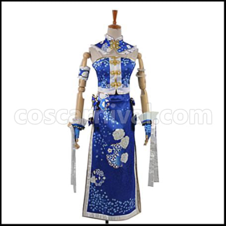 Love Live! SR August China Dress Edition After Awakening Umi Sonoda Cosplay Costume coscarnival - Front View