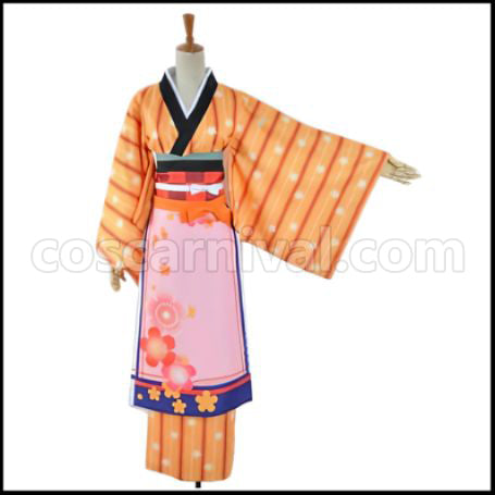 Love Live! School Idol Festival Seven Lucky Gods Edition Aiming for a Big Catch! Ebisu SR Pre-Awakening Honoka Kosaka Cosplay Costume coscarnival - Front View