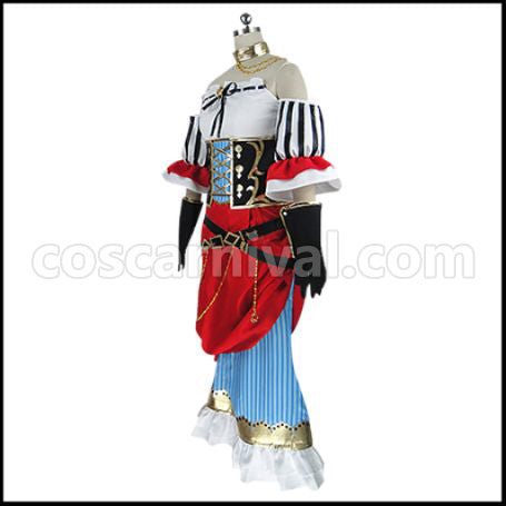 Love Live! Eri Ayase Pirates Edition ¦Ì's Pirate Story Awakened Cosplay Costume coscarnival - Back View