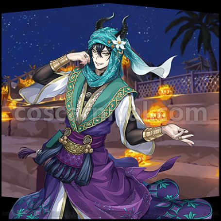 Twisted Wonderland Twisted-Wonderland Malleus Draconia Yasumina Silk Cosplay Costume coscarnival - Front View