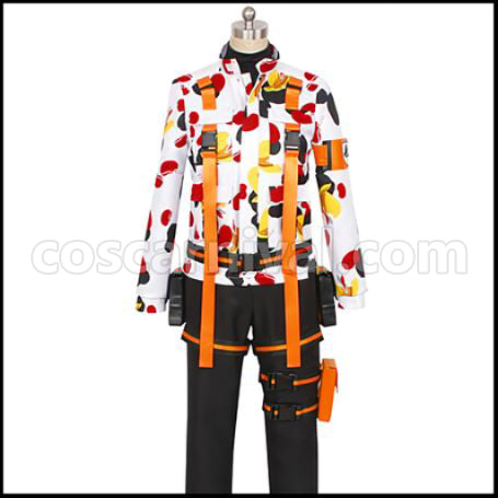 Twisted Wonderland Beans Camo Jade Leech Cosplay Costume coscarnival - Front View