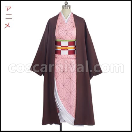 Demon Slayer: Kimetsu no Yaiba Nezuko Kamado Cosplay Costume coscarnival - Front View