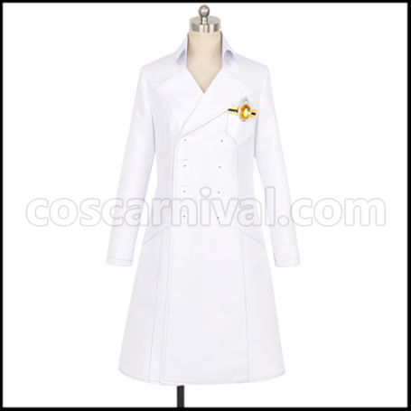 Twisted Wonderland Diasomnia Dormitory Ruggie Bucchi Lab Coat Cosplay Costume coscarnival - Front View