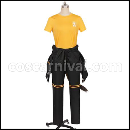 Twisted Wonderland Savanaclaw Dormitory Leona Kingscholar Gym Clothes Cosplay Costume coscarnival - Front View