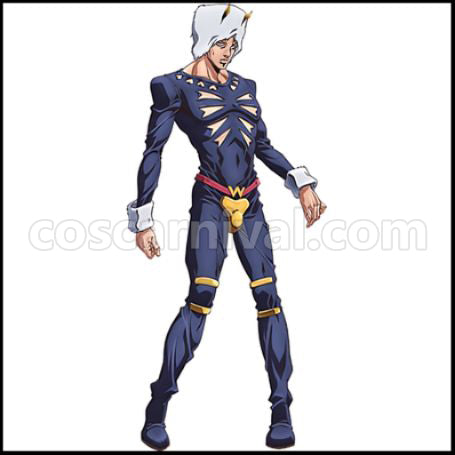 JoJo's Bizarre Adventure Part 6 Stone Ocean Weather Report Cosplay Costume coscarnival - Front View