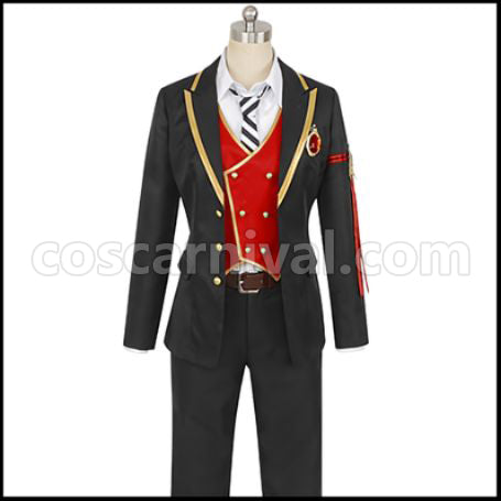 Twisted Wonderland Heartslabyul Dormitory Trey Clover Cosplay Costume coscarnival - Front View