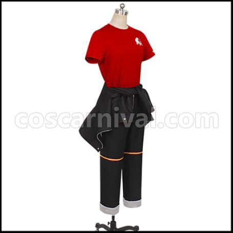 Twisted Wonderland Heartslabyul Dormitory Ace Trappola Gym Clothes Cosplay Costume coscarnival - Back View