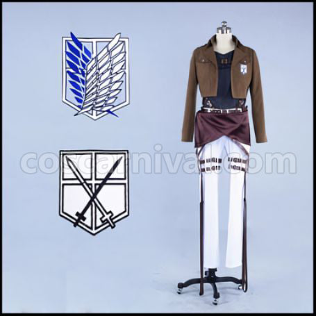 Attack on Titan Scout Regiment Reiner Braun Cosplay Costume coscarnival - Front View