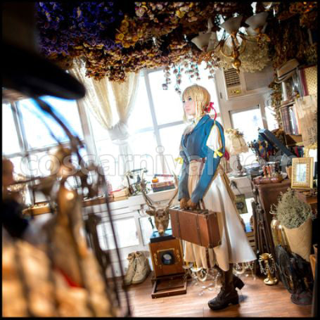 Violet Evergarden Violet Evergarden Cosplay Costume coscarnival - Back View