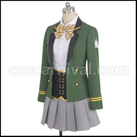 On Air! Tomoe Miwa Gem Hill Academy 1st Grade Uniform Cosplay Costume coscarnival - Side Profile