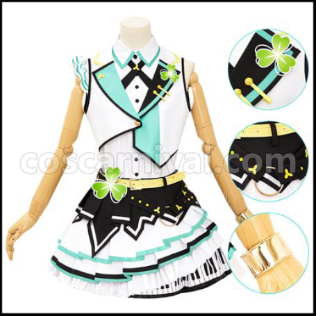 Hatsune Miku: Colorful Stage! more more jump Shizuku Hinomori Cosplay Costume coscarnival - Front View