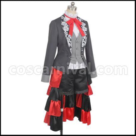 On Air! Hot-Blood Tsubaki Miyabino Cosplay Costume coscarnival - Back View