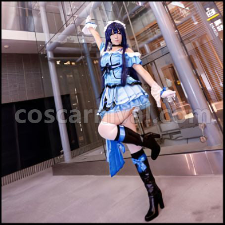 Love Live! Season 2 Episode 12/13 Insert Song KiRa-KiRa Sensation Happy maker Umi Sonoda Cosplay Costume coscarnival - Front View