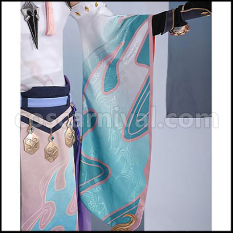 Genshin Impact Xiao Cosplay Costume coscarnival - Back View