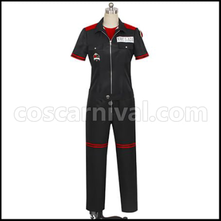 Twisted Wonderland Heartslabyul Dormitory Deuce Spade Gym Clothes Cosplay Costume coscarnival - Front View