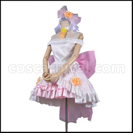 Love Live! School Festival Season 2 Episode 5 Love wing bell Rin Hoshizora Bride Cosplay Costume coscarnival - Back View