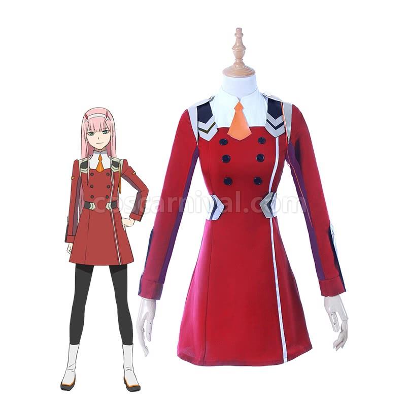 DARLING in the FRANXX 02 Zero Two 여성 풀 세트 코스프레 의상