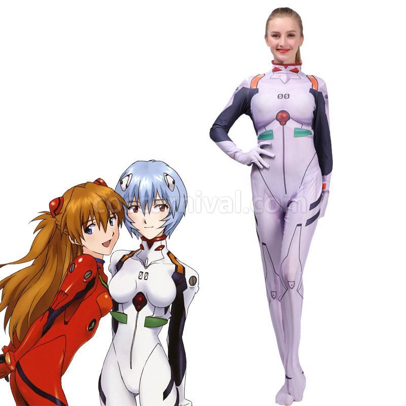 EVA Ayanami Rei Asuka Langley Soryu Combat Suit JumpSuit Cosplay Costume coscarnival