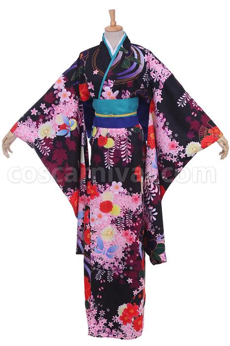 Hell Girl Enma Ai kimono Cosplay Costume, front view