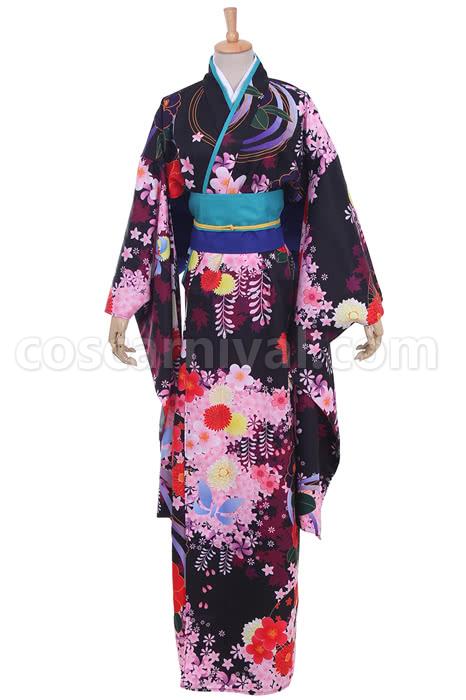 地獄少女閻魔あい着物コスプレ衣装 coscarnival