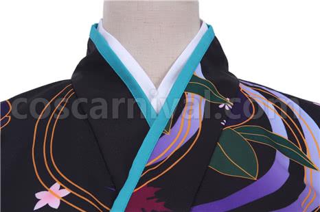 Hell Girl Enma Ai kimono Cosplay Costume, collar detail