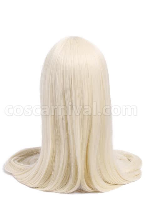 human computer angel supper long straight light blonde wigs costume