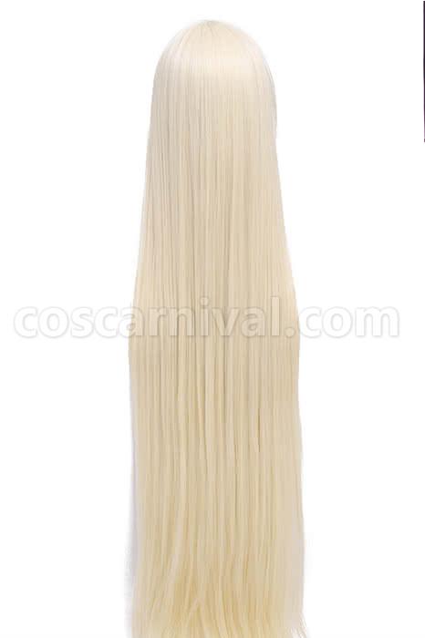 human computer angel supper long straight light blonde wigs costume