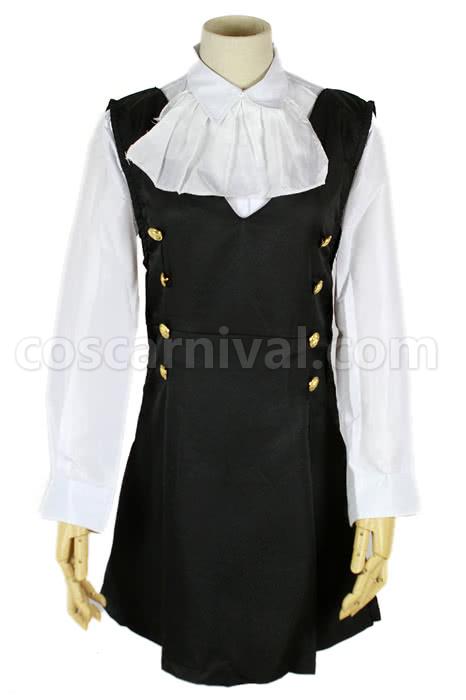 Inu x Boku SS Shirakiin Ririchiyo and Roromiya Karuta Black Dress Cosplay Costumes