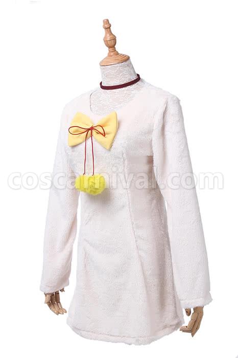 K 프로젝트 네코 V 넥 울 플러시 스웨터 드레스 코스프레 의상