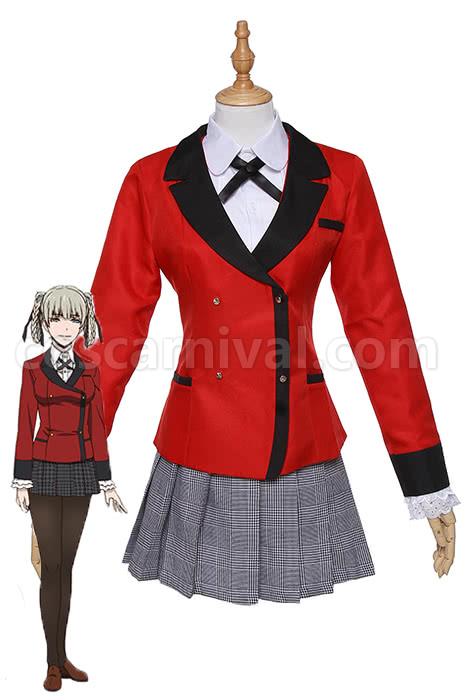 Kakegurui Momobami Kirari Red Uniform Cosplays