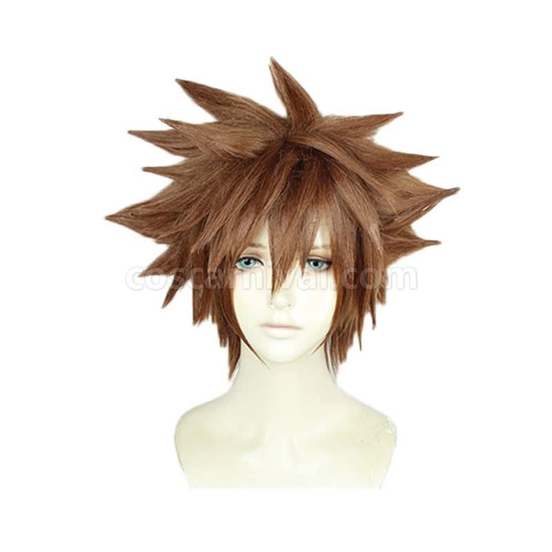 キングダム ハーツ ソラ 3th Ver ショート ブラウン カスタム コスプレ衣装