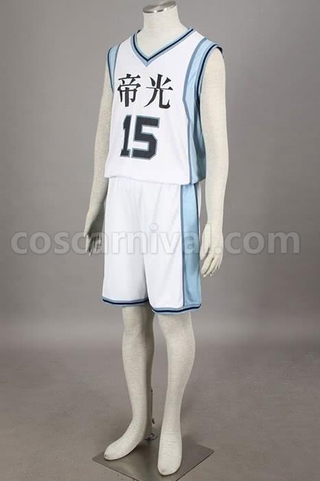 쿠로코 노 바스케 농구 쿠로코 테츠야 유니폼 No.15 코스프레 의상