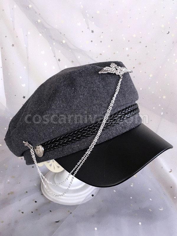 Gothic Lolita Hat Chains Polyester Black Lolita Accessories Hats