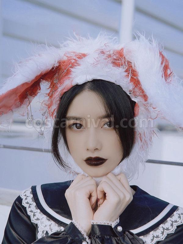 ゴスロリ ハット ホワイト アクセサリー ポリエステル ロリータ アクセサリー cocarnival