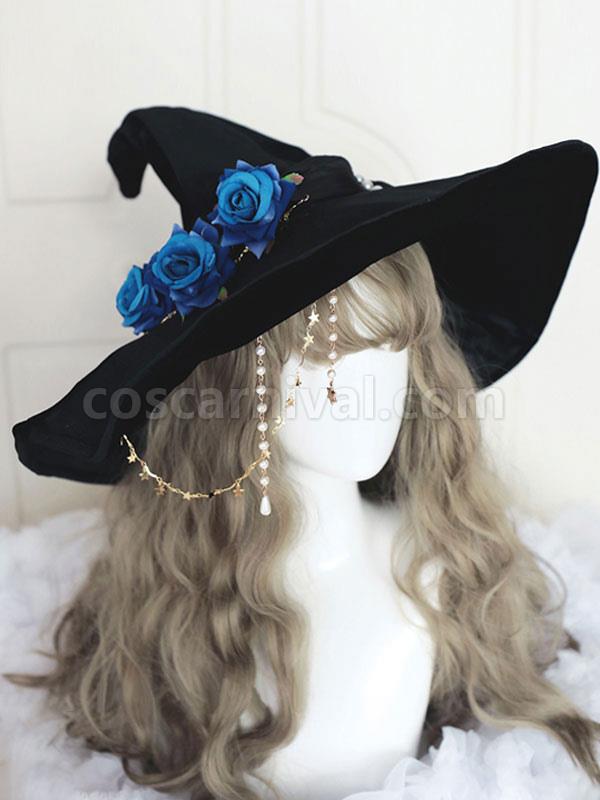 ゴスロリ帽子 ローズ?チェーン アクセサリー ポリエステル 赤 ロリータ アクセサリー coscarnival