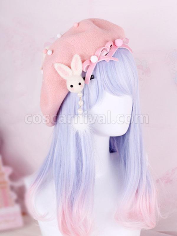 스위트 로리타 모자 핑크 리본매듭 활 폴리에스테르 로리타 액세서리 Headwear coscarnival