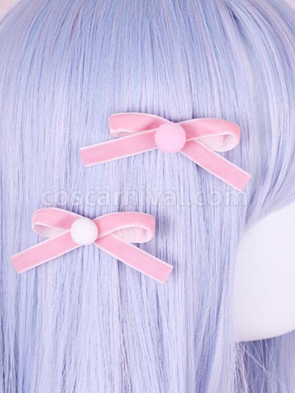 스위트 로리타 모자 핑크 리본매듭 활 폴리에스테르 로리타 액세서리 Headwear coscarnival