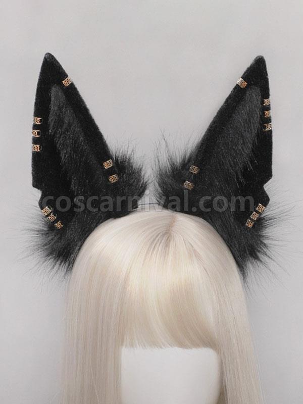 Black Lolita Accessories Animal Ears Polyester Fiber Miscellaneous
