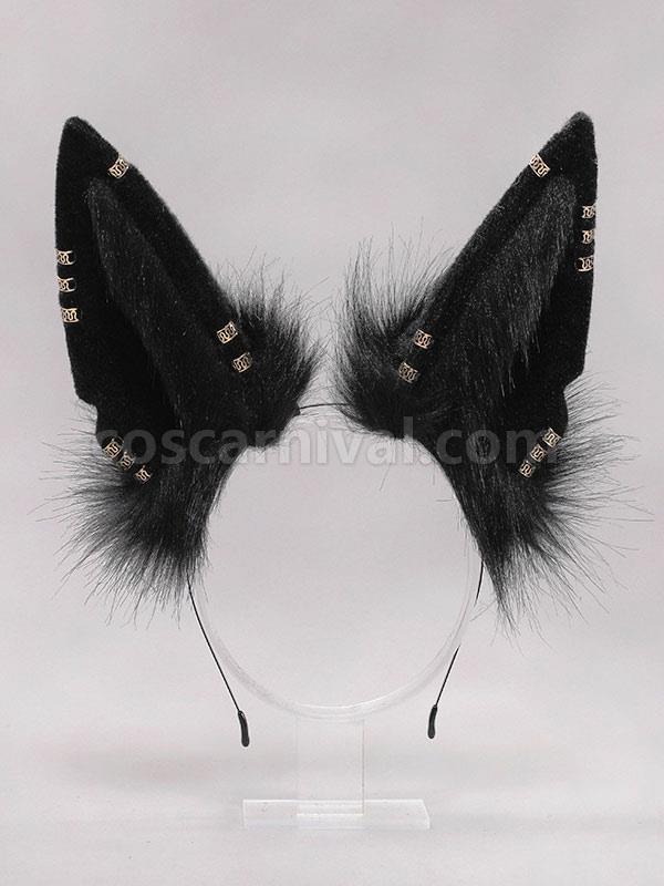 Black Lolita Accessories Animal Ears Polyester Fiber Miscellaneous